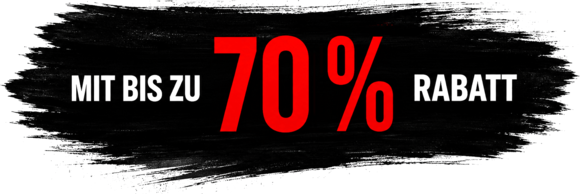 Bis zu 70 % Rabatt